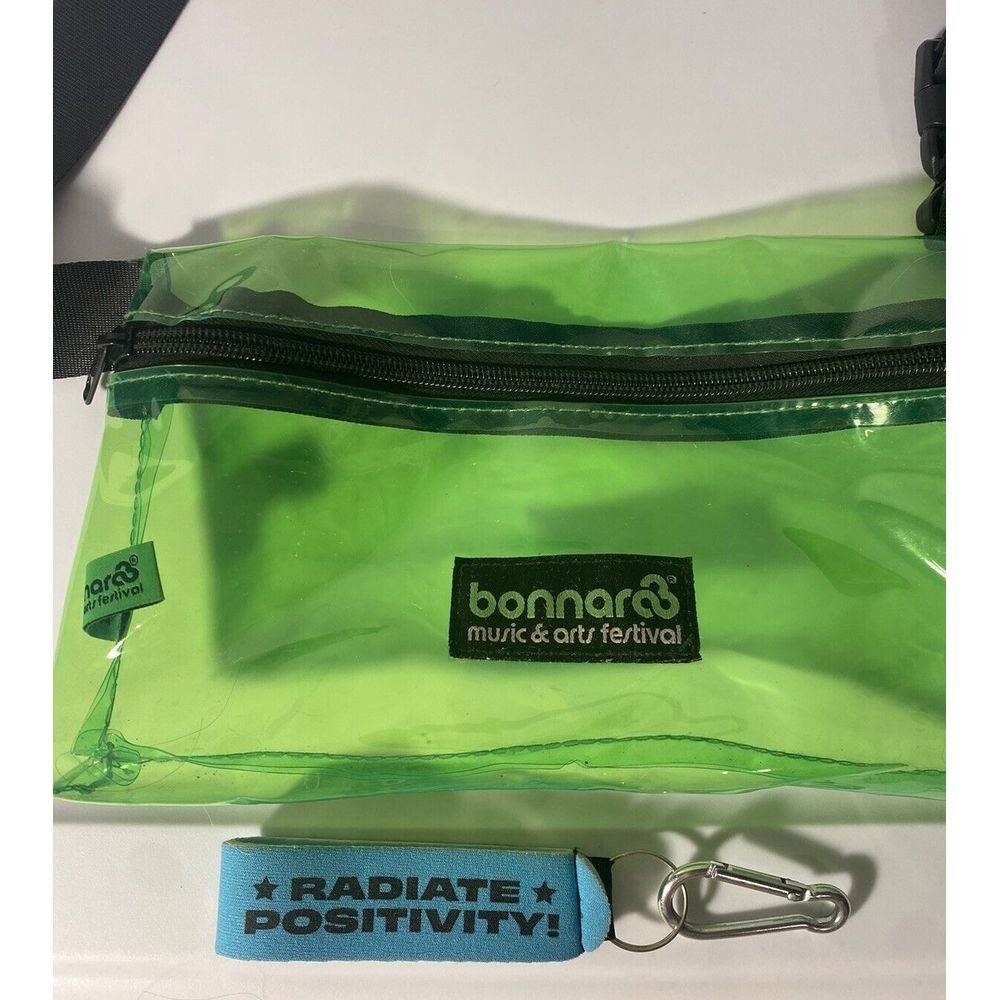 Bonaroo Green Fanny Pack And Lanyard See Thru Swag 2023 Music Festival Bag